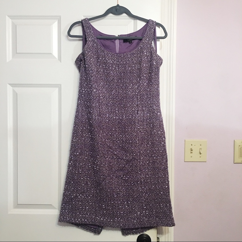 ALEX MARIE Purple Tweed Dress